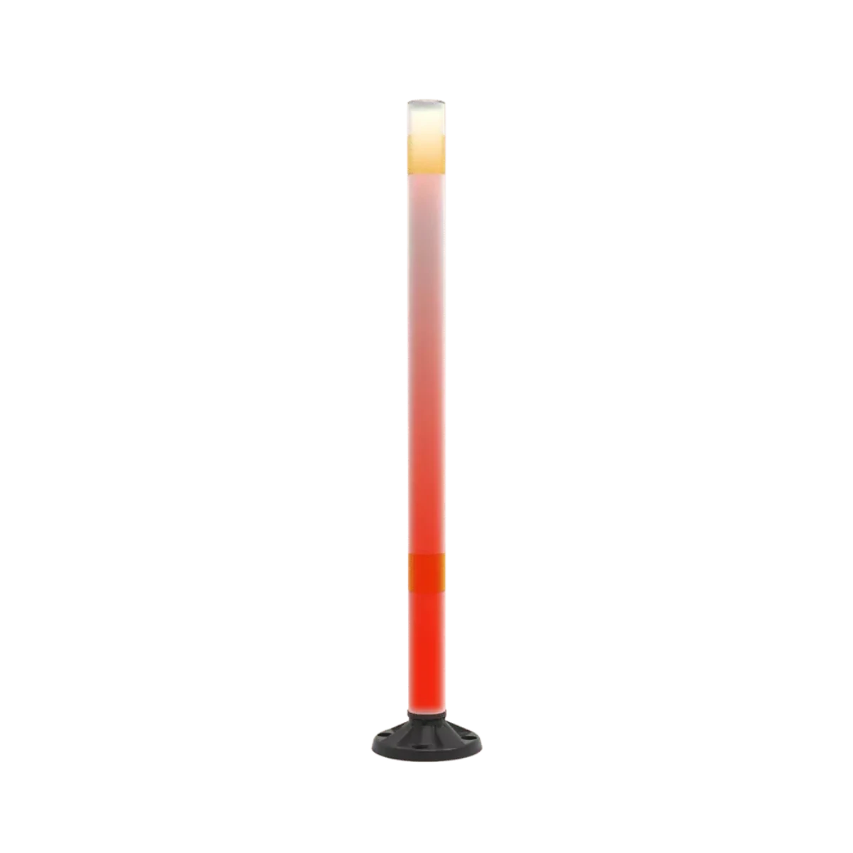 Baliza solar led util para delimitar ciclovías, accesos a estacionamientos o para crear pasos peatonales. Resiste más de 5 mil abatimientos