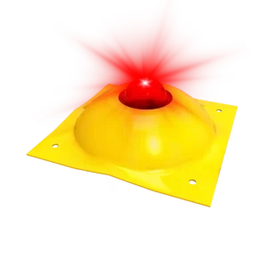 Solar Steel Pavement Marker with Glass Sphere