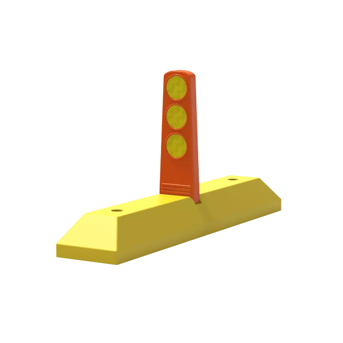 Paleta Canalizadora Poliflexy 80, el dispositivo idóneo para delimitar carriles exclusivos, amigable con autos y bicicletas al no causarles daño.