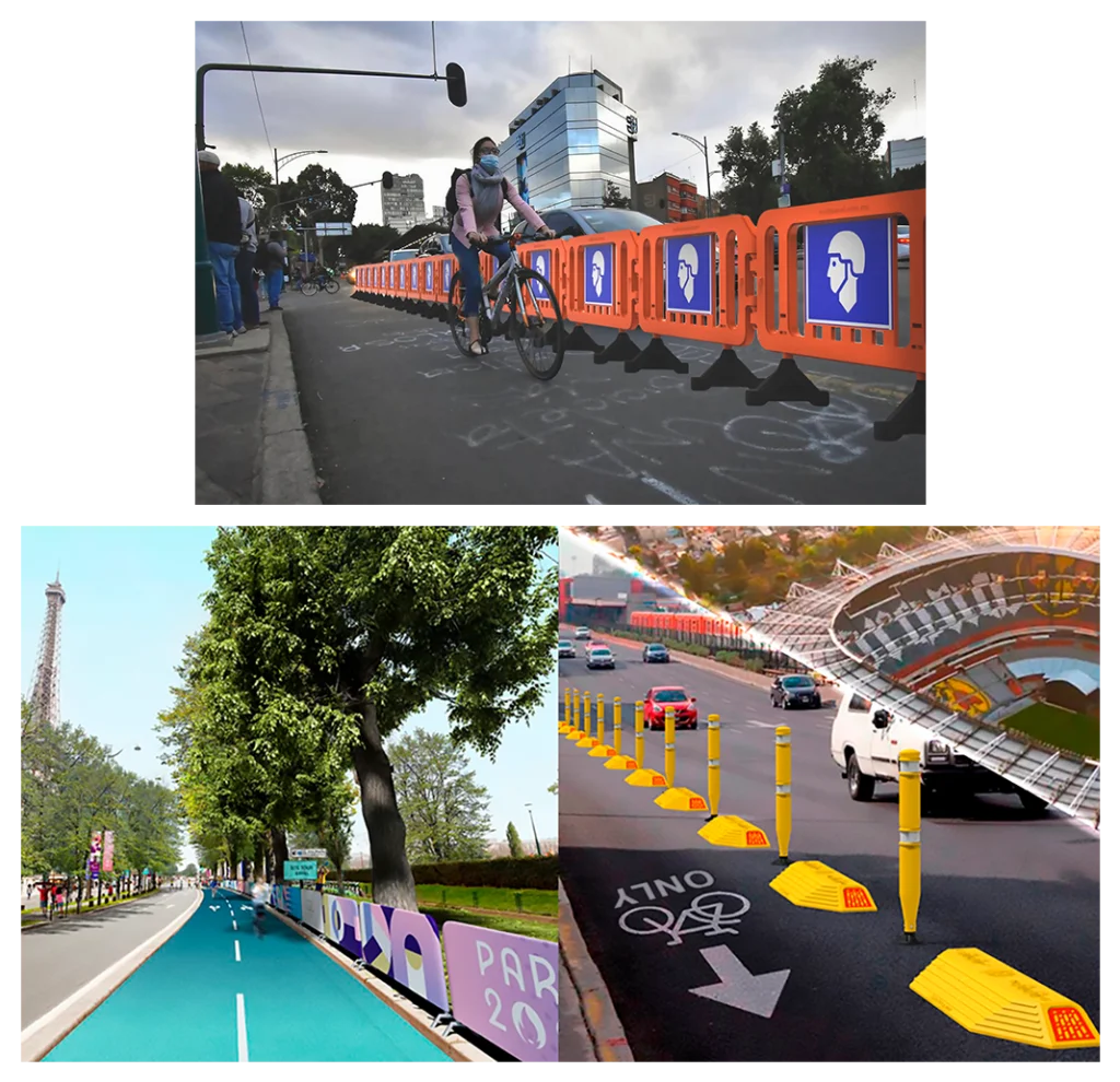 Nuevas ciclovías emergentes durante la pandemia, ruta ciclista en París para los Juegos Olímpicos 2024 y proyecto vial en Ciudad de México rumbo al Mundial 2026.