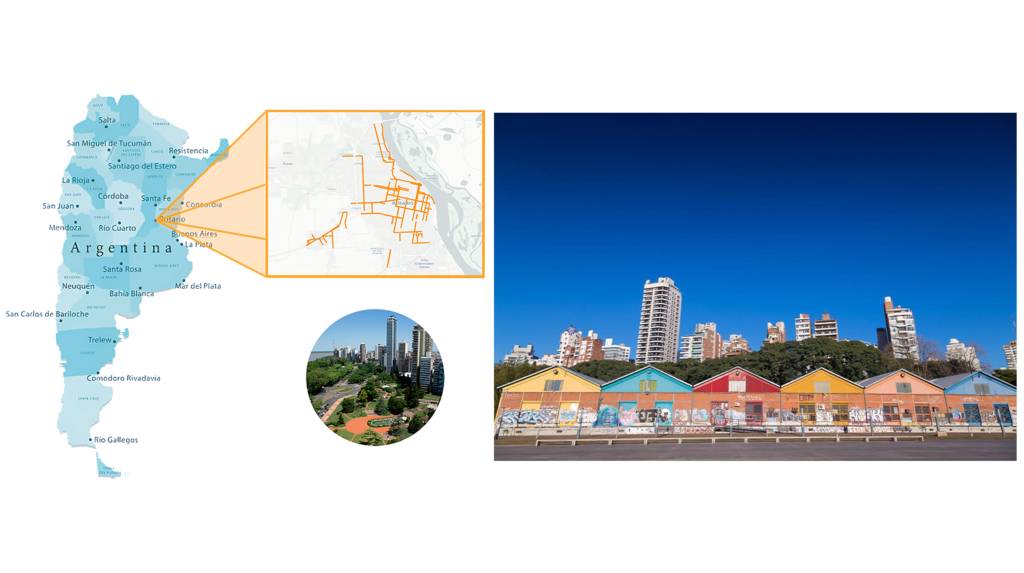 Infraestructura de Rosario, Argentina, destacada entre las ciudades ciclistas por su amplia red de ciclovías que conecta parques y museos.