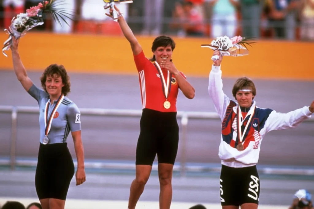 Primera competencia femenina de ciclismo durante los Juegos Olímpicos de Seúl 1988
